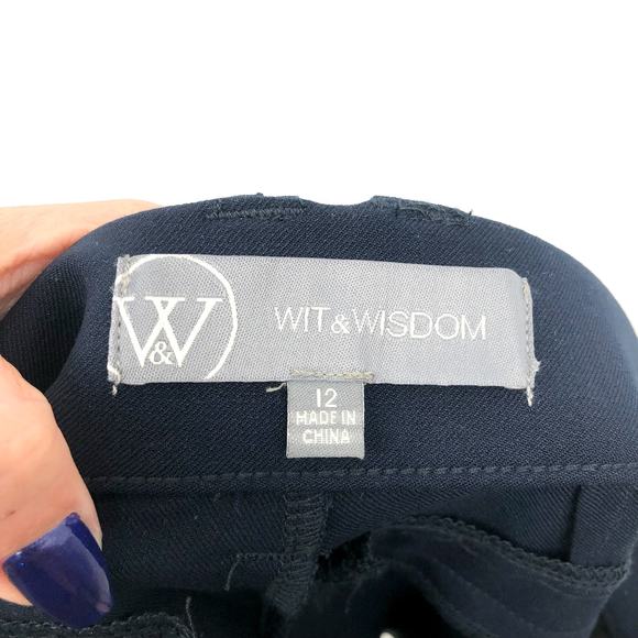 Wit & Wisdom Navy Wide-Leg Trousers - Picture 8 of 10